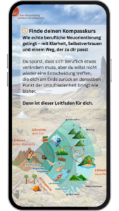 Titelbild des Leitfadens „Finde deinen Kompasskurs“ von Bettina Strickhausen für 0€
